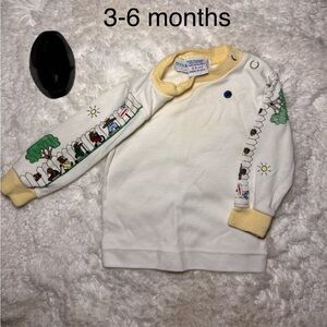 Vintage Kids Long Sleeve Shirt with Yellow Accents